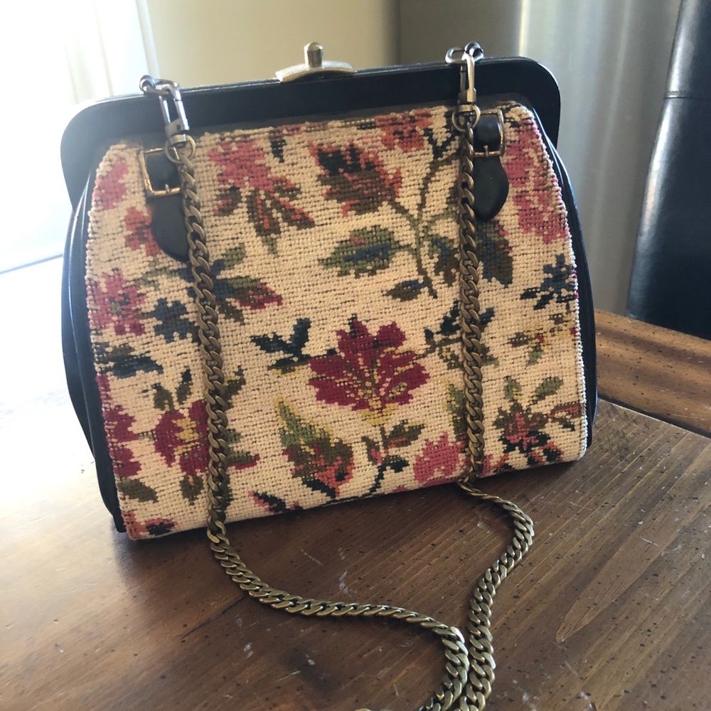 Vintage floral carpet bag